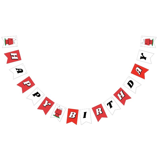 Banderas de Cumpleaños de la Casa del Perro Snoopy (Todo)