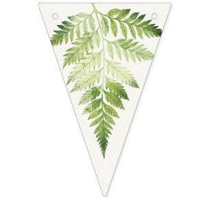 Banderas de decoración de fiesta de helechos verde