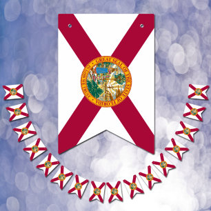 Banderas de Florida para fiestas, banderines / Bod