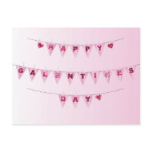Banderas de Galentine - postal