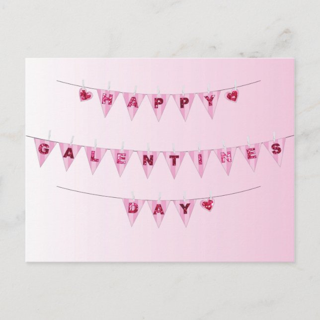 Banderas de Galentine - postal (Anverso)
