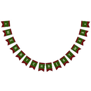 Banderas De Iconos De Navidad Verde Y Rojo Oscuro