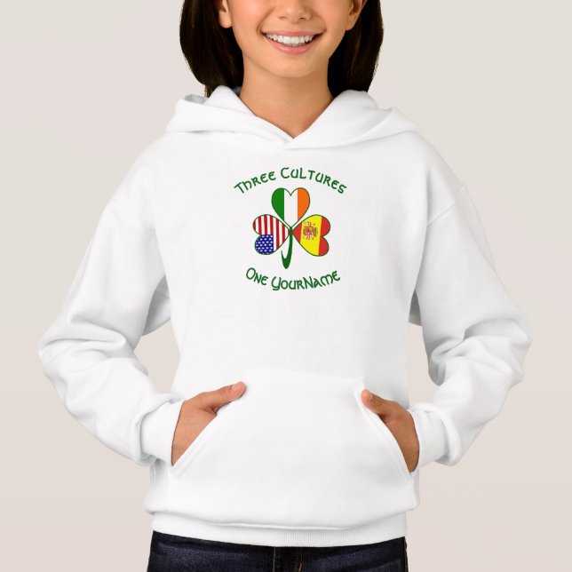 Banderas de Irlanda España EE. UU. Trébol (Anverso)