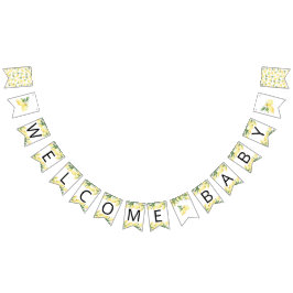 Banderas de limón de color de agua para Baby Showe