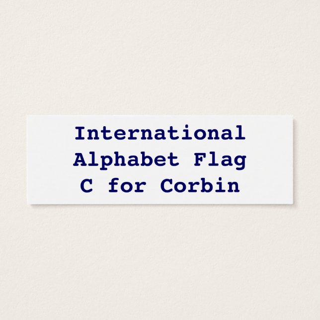 Banderas de los alfabetos internacionales C (Atrás)