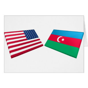 Banderas de los E.E.U.U. y de Azerbaijan