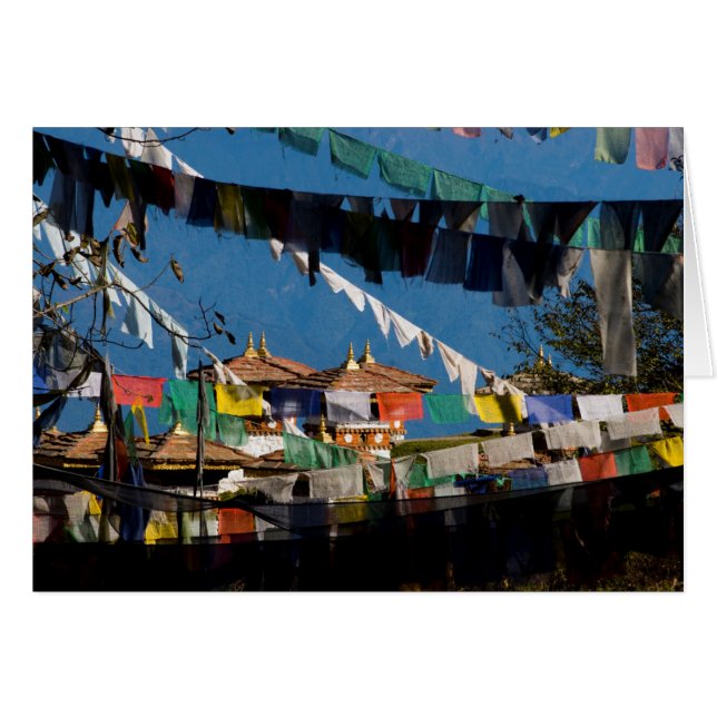 Banderas de oración y chortens (Anverso (Horizontal))