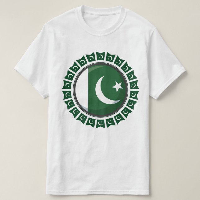 Banderas de Pakistán: Camiseta mostrada con orgull (Diseño del anverso)
