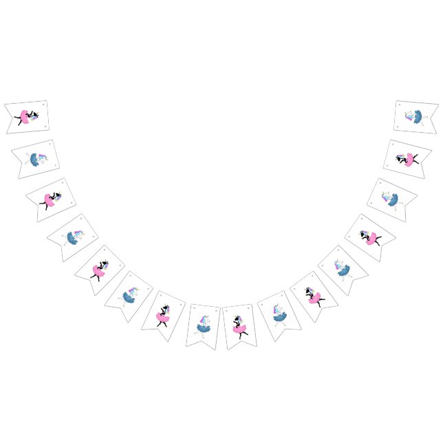 Banderas de racimo de Ballerina unicorns (Todo)