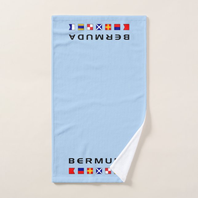 Banderas de señalización náutica marítima de Bermu (Toalla de mano)