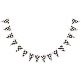 Banderas de verificación de Carreras en blanco y n