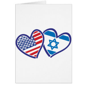 Banderas del corazón de Estados Unidos Israel
