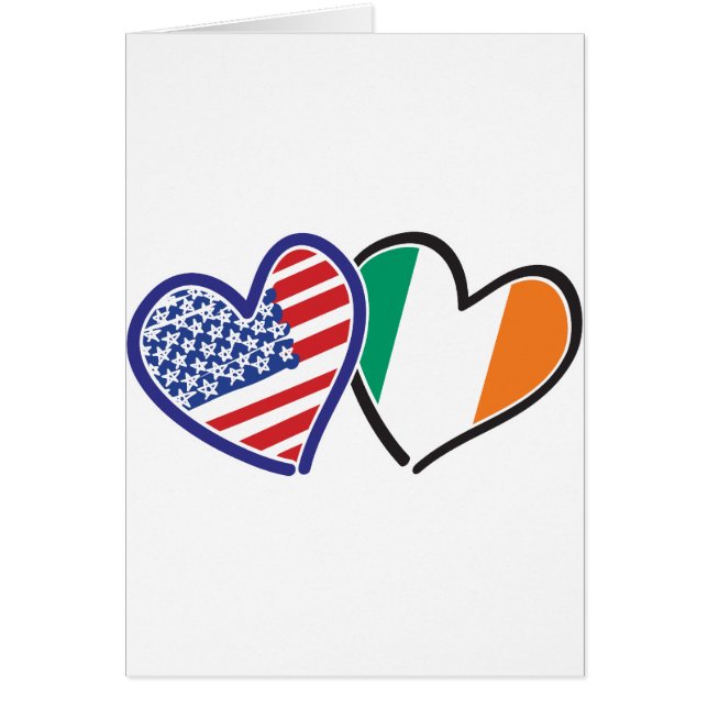 Banderas del corazón de Irlanda de Estados Unidos (Frente)