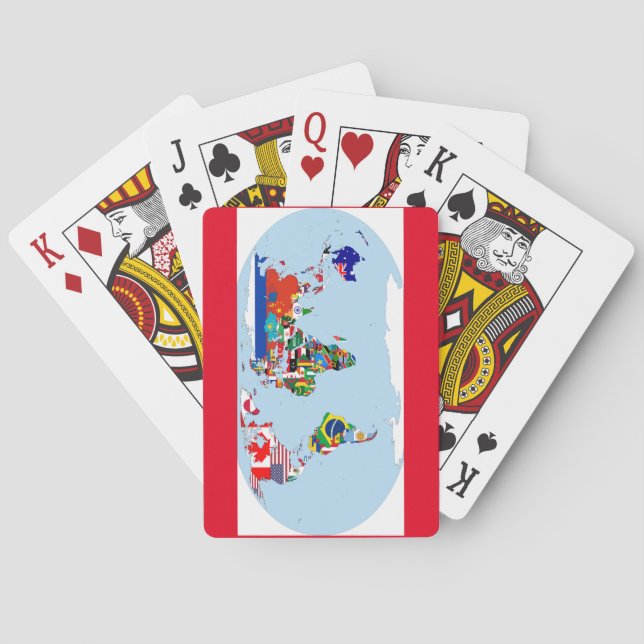 Banderas del mundo jugando cartas (Reverso)