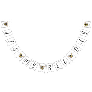 Banderas del primer cumpleaños de Honey Bee