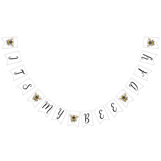 Banderas del primer cumpleaños de Honey Bee (Todo)