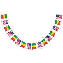 Banderas etíopes y norteamericanas lado a lado