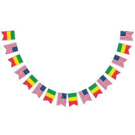 Banderas etíopes y norteamericanas lado a lado