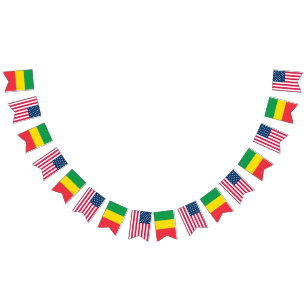 Banderas etíopes y norteamericanas lado a lado