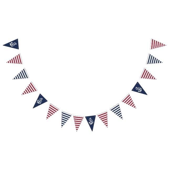 Banderas náuticas rojas, blancas y azules (Todo)