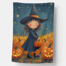 Adorable truco de bruja o tratador de Halloween