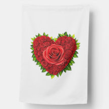 "Elegante obra maestra del Corazón Rosa Rojo"