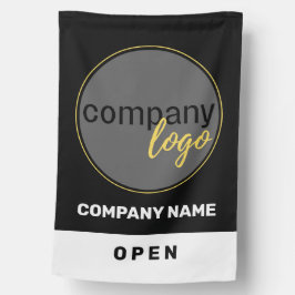 BANDERAS PARA CASA PROFESIONAL MODERNO NEGRO ABIERTO PARA LOGOTIPO DE
