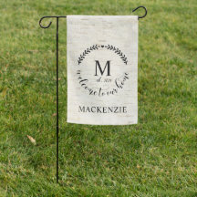 Bienvenidos a nuestro hogar Monogramado