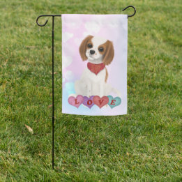Banderas Para Jardín Blenheim Cavalier King Charles Spaniel Valentine