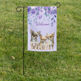 Banderas Para Jardín Cachorros de Lavender Chihuahua
