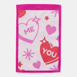 Banderas Para Jardín Cute Hearts “Me and You” Garden Flag