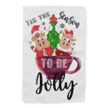 CUTE MERRY CHRISTMAS VACAS DE VACACIONES EN TEACUP