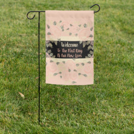 Banderas Para Jardín Flores de rosa y rosa decorativas