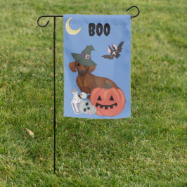 Banderas Para Jardín Halloween animado de Dachshund