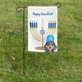 Banderas Para Jardín Hanukkah Dachshund