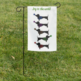 Banderas Para Jardín Navidades caprichosos Dachshunds