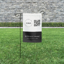 Banderas Para Jardín Personalizado logotipo comercial Código QR y profe