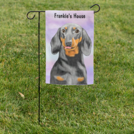 Banderas Para Jardín Retrato de Dachshund
