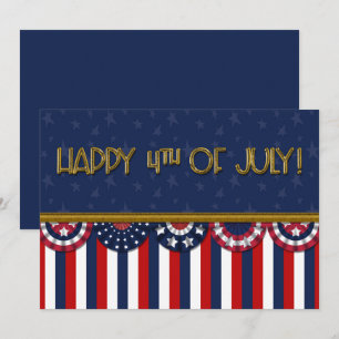 Banderas patrióticas de Bunting Felices 4 de julio