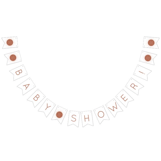 Banderas Terracotta Boho Sun Baby Shower Bunting (Todo)