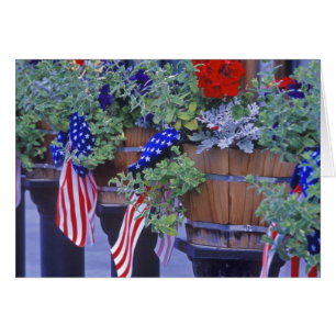 Banderas y flores en Philipsburg Montana