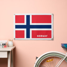 Bandera noruega del texto del personalizado