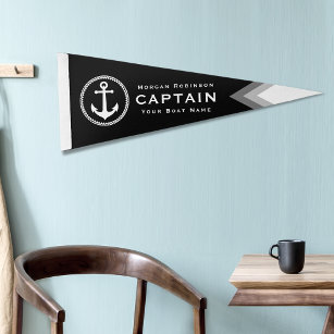 Banderín Deportivo Capitán de Ancla Náutica Nombre de barco Diamante