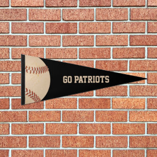 Banderín Deportivo Mensaje de personalizado de béisbol con problemas