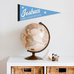 Banderín Deportivo Nombre personalizado vintage Niños Decoración de p<br><div class="desc">Nombre personalizado vintage Niños Bandera de Pennant de decoración de pared</div>