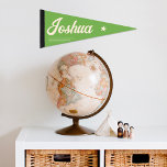 Banderín Deportivo Nombre personalizado vintage Niños Decoración de p<br><div class="desc">Nombre personalizado vintage Niños Bandera de Pennant de decoración de pared</div>