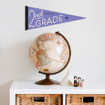 Banderín Deportivo Vintage 2º Grado Niños Decoración Art Pared<br><div class="desc">Niños de segundo grado de vintage Bandera de estilo Art Decor</div>