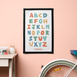 Banderín Moderno alfabeto ABC Poster de arte infantil perso