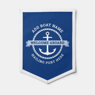Banderín Nombre del barco fronterizo de la cuerda de anclaj