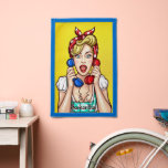 Banderín Nombre personalizado de Retro Pop Art<br><div class="desc">Vea mi tienda para ver más artículos con esta imagen.</div>